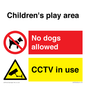 CV7376: Children's play area. No dogs allowed, CCTV in use
