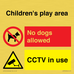 CV7376: Children's play area. No dogs allowed, CCTV in use