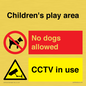 CV7376: Children's play area. No dogs allowed, CCTV in use