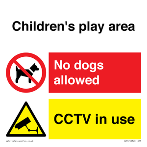 CV7376: Children's play area. No dogs allowed, CCTV in use
