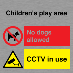 CV7376: Children's play area. No dogs allowed, CCTV in use