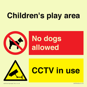 CV7376: Children's play area. No dogs allowed, CCTV in use