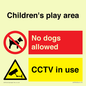 CV7376: Children's play area. No dogs allowed, CCTV in use