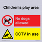 CV7376: Children's play area. No dogs allowed, CCTV in use