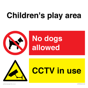 CV7376: Children's play area. No dogs allowed, CCTV in use