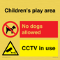 CV7376: Children's play area. No dogs allowed, CCTV in use