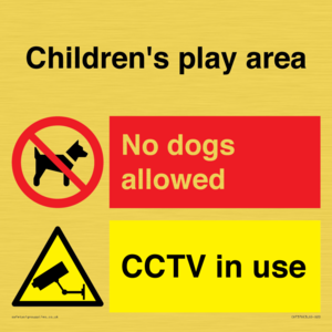 CV7376: Children's play area. No dogs allowed, CCTV in use