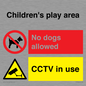 CV7376: Children's play area. No dogs allowed, CCTV in use