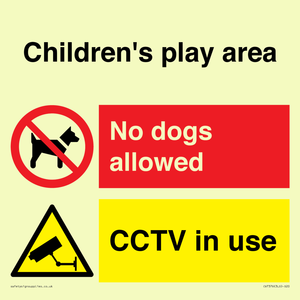 CV7376: Children's play area. No dogs allowed, CCTV in use