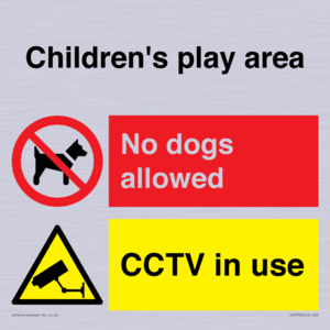 CV7376: Children's play area. No dogs allowed, CCTV in use