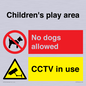 CV7376: Children's play area. No dogs allowed, CCTV in use