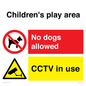 CV7376: Children's play area. No dogs allowed, CCTV in use
