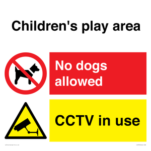 CV7376: Children's play area. No dogs allowed, CCTV in use