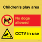 CV7376: Children's play area. No dogs allowed, CCTV in use