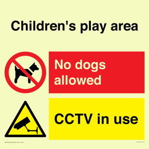 CV7376: Children's play area. No dogs allowed, CCTV in use