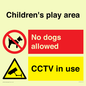 CV7376: Children's play area. No dogs allowed, CCTV in use