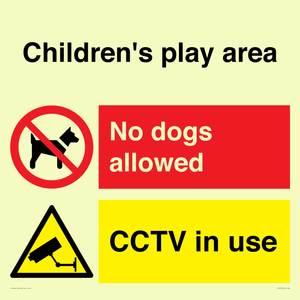 CV7376: Children's play area. No dogs allowed, CCTV in use