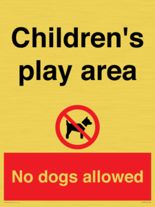 CV7378: Children's play area. No dogs allowed