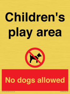CV7378: Children's play area. No dogs allowed