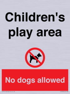 CV7378: Children's play area. No dogs allowed