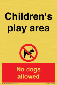 CV7378: Children's play area. No dogs allowed