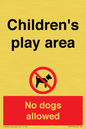 CV7378: Children's play area. No dogs allowed
