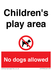 CV7378: Children's play area. No dogs allowed