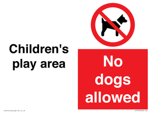 CV7378: Children's play area. No dogs allowed