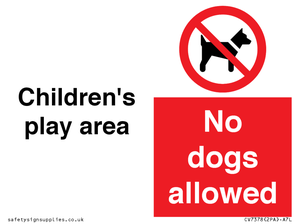 CV7378: Children's play area. No dogs allowed