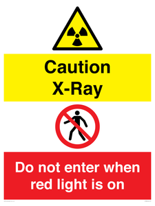 CV7386: Caution X-Ray. Do not enter when red light is on