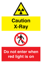 CV7386: Caution X-Ray. Do not enter when red light is on