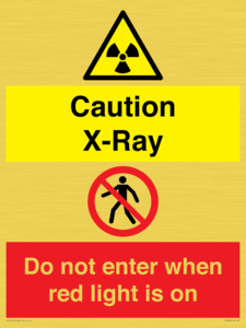 CV7386: Caution X-Ray. Do not enter when red light is on