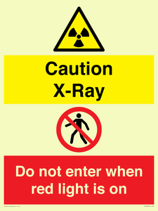 CV7386: Caution X-Ray. Do not enter when red light is on