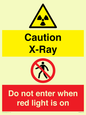 CV7386: Caution X-Ray. Do not enter when red light is on