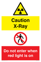 CV7386: Caution X-Ray. Do not enter when red light is on