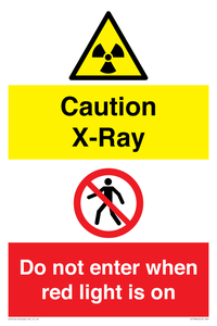 CV7386: Caution X-Ray. Do not enter when red light is on