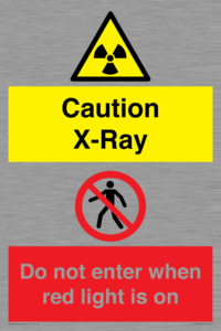 CV7386: Caution X-Ray. Do not enter when red light is on