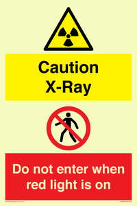 CV7386: Caution X-Ray. Do not enter when red light is on