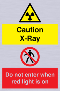 CV7386: Caution X-Ray. Do not enter when red light is on