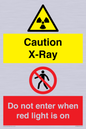 CV7386: Caution X-Ray. Do not enter when red light is on