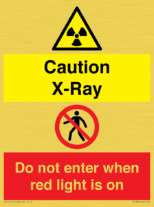 CV7386: Caution X-Ray. Do not enter when red light is on