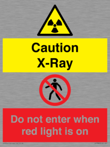 CV7386: Caution X-Ray. Do not enter when red light is on
