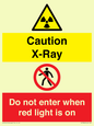 CV7386: Caution X-Ray. Do not enter when red light is on