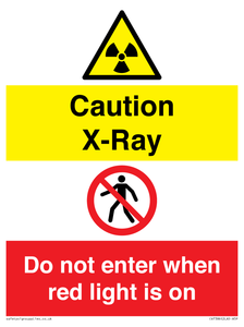 CV7386: Caution X-Ray. Do not enter when red light is on