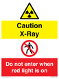 CV7386: Caution X-Ray. Do not enter when red light is on