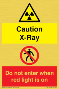 CV7386: Caution X-Ray. Do not enter when red light is on