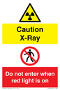 CV7386: Caution X-Ray. Do not enter when red light is on