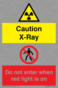 CV7386: Caution X-Ray. Do not enter when red light is on