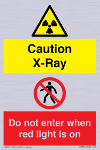 CV7386: Caution X-Ray. Do not enter when red light is on