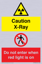 CV7386: Caution X-Ray. Do not enter when red light is on